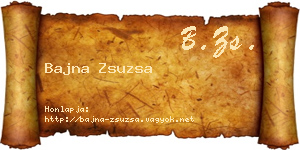 Bajna Zsuzsa névjegykártya